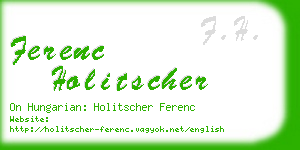 ferenc holitscher business card